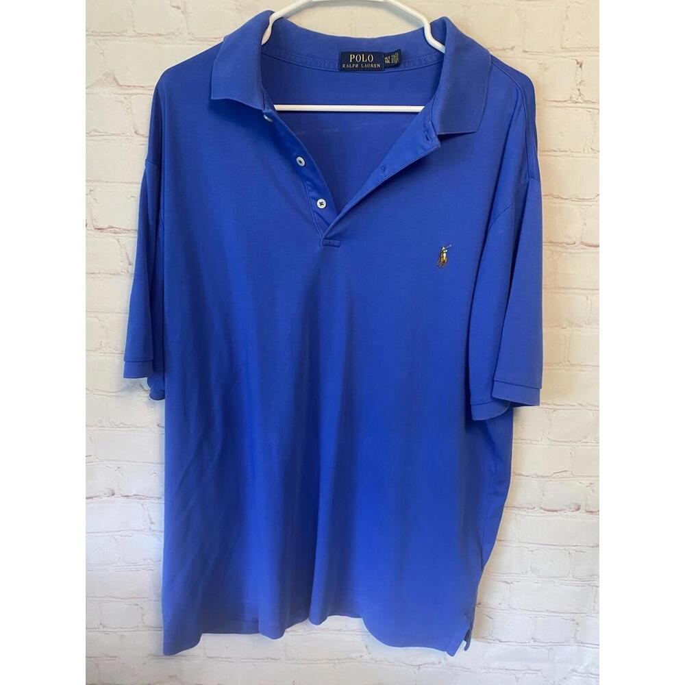Polo Ralph Lauren Collared Shirt Mens Blue Prep Business Size XLT 100% Cotton